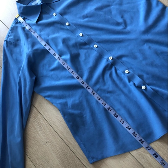 Denver Hayes Slim Fit Button Up Shirt in Light Blue Women’s Size L - Picture 8 of 10